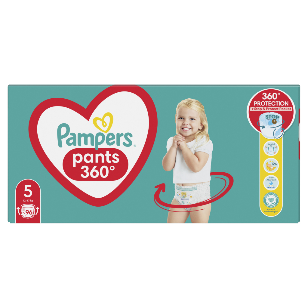 Підгузки Pampers трусики Pants Junior Розмір 5 (12-17 кг) 96 шт (8006540069509) - фото 2 Підгузки Pampers трусики Pants Junior Розмір 5 (12-17 кг) 96 шт (8006540069509) - фото 2