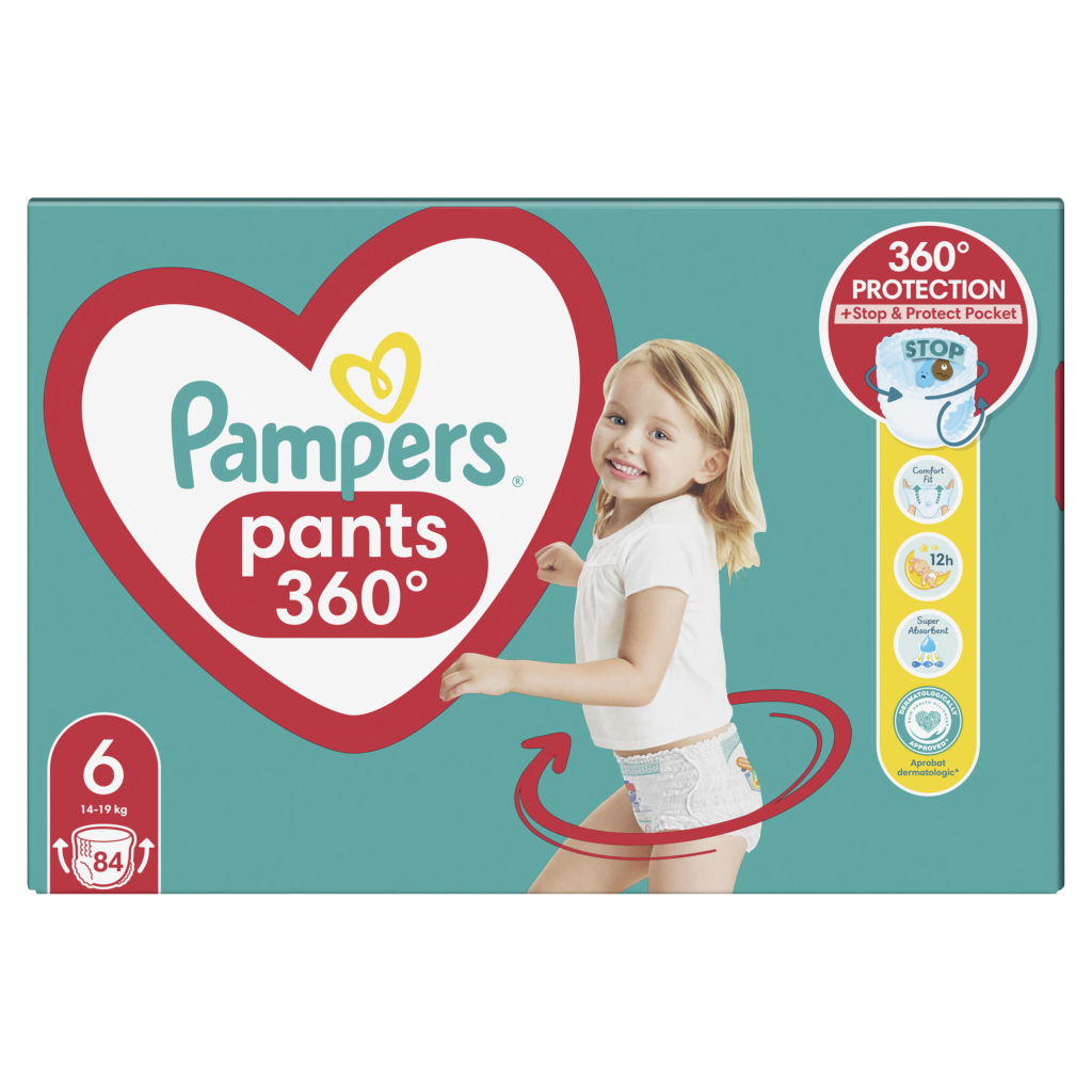 Підгузки Pampers трусики Pants Giant Розмір 6 (14-19 кг) 84 шт (8006540069530) - фото 2 Підгузки Pampers трусики Pants Giant Розмір 6 (14-19 кг) 84 шт (8006540069530) - фото 2
