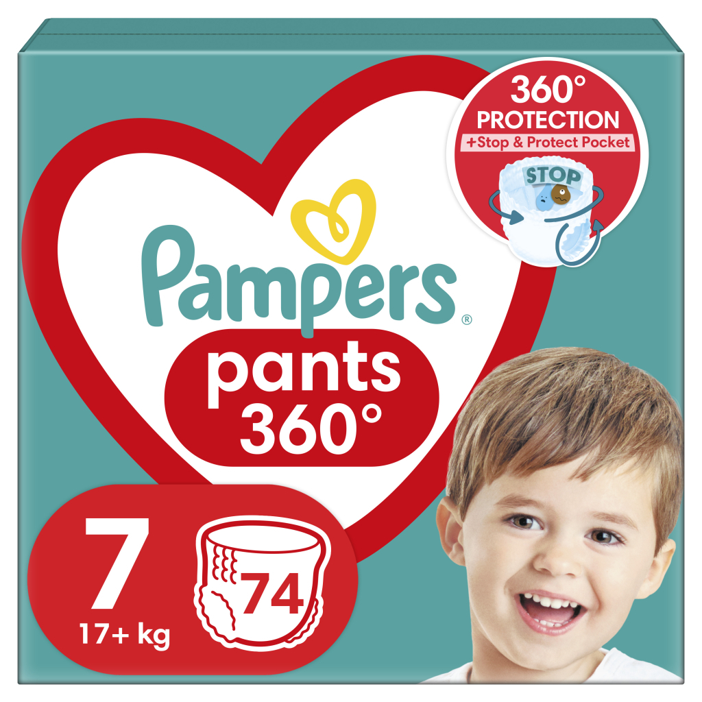 Підгузки Pampers трусики Pants Giant Розмір 7 (17+ кг) 74 шт. (8006540069622) - фото 1 Підгузки Pampers трусики Pants Giant Розмір 7 (17+ кг) 74 шт. (8006540069622) - фото 1