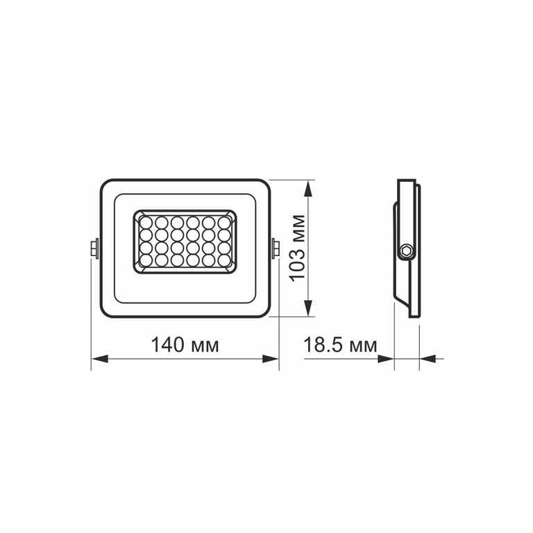 Прожектор Videx LED  20W 5000K 220V (VL-F2e-205W) - фото 4
