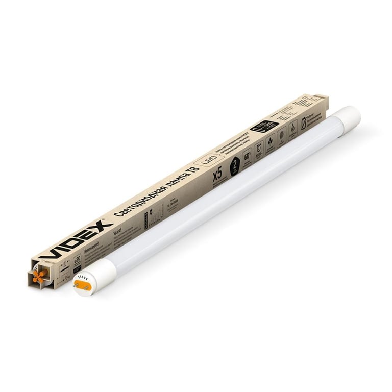 Лампочка Videx LED T8b 18W 1.2M 6200K 220V, матовая (VL-T8b-18126) - фото 2