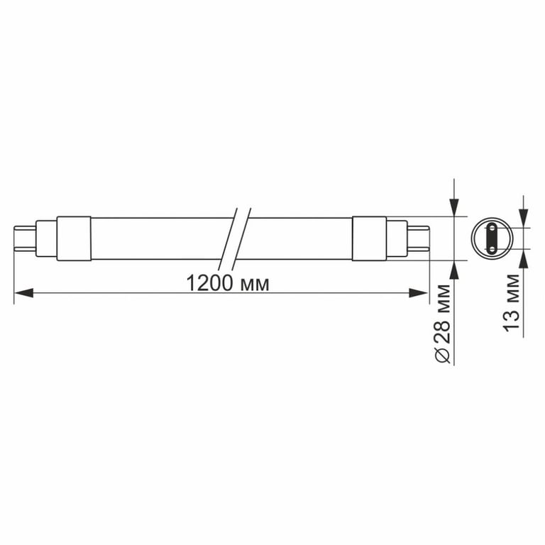 Лампочка Videx LED T8b 18W 1.2M 6200K 220V, матовая (VL-T8b-18126) - фото 3