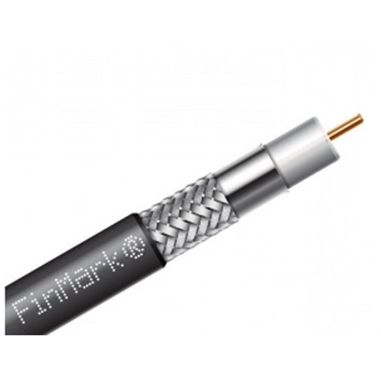 Кабель телевізійний FinMark RG-660, CCS, 100м, black (F660BV_100_black) - фото 1