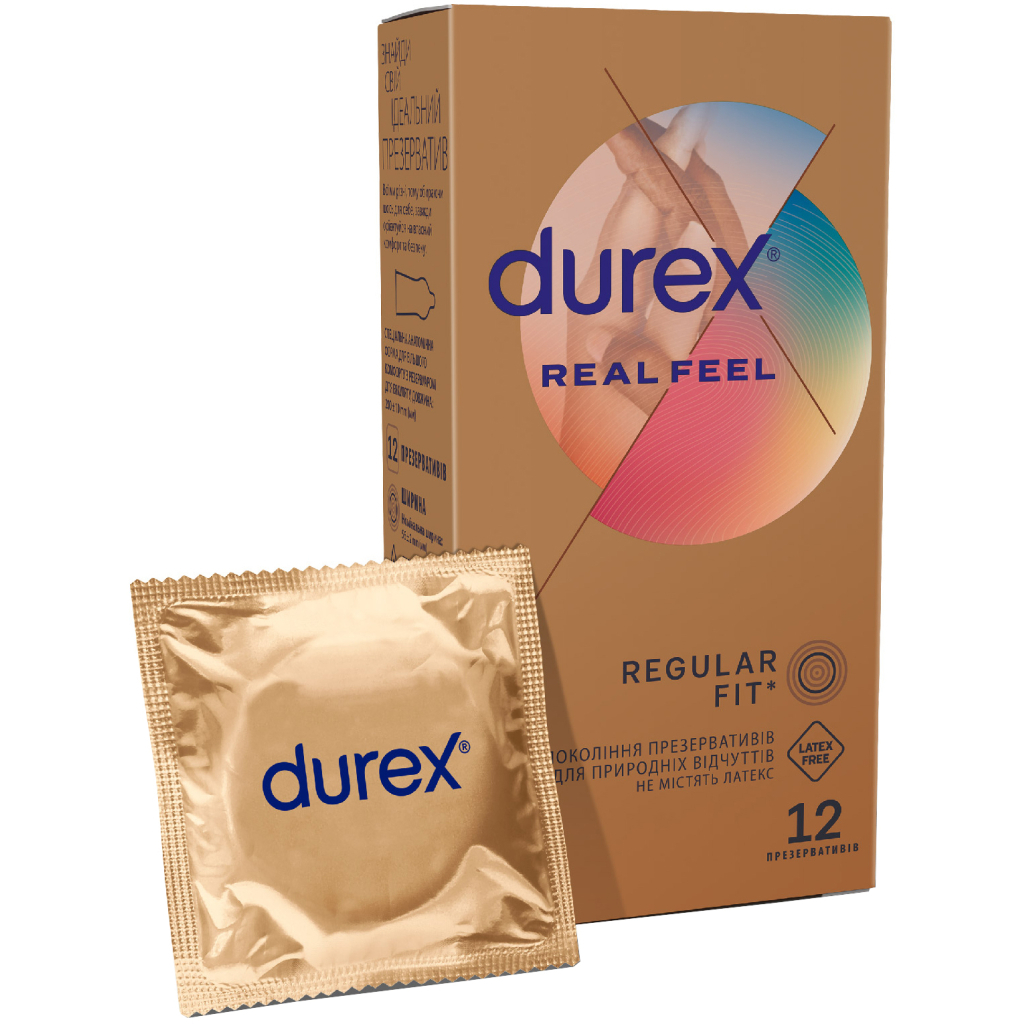 Презервативи Durex Real Feel з синтетичного латексу (безлатексні) 12 шт. (5052197026719) Презервативи Durex Real Feel з синтетичного латексу (безлатексні) 12 шт. (5052197026719)