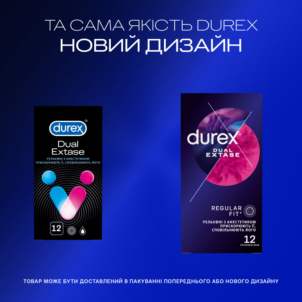 Презервативи Durex Dual Extase рельєфні з анестетиком 12 шт. (5052197053432) - фото 4 Презервативи Durex Dual Extase рельєфні з анестетиком 12 шт. (5052197053432) - фото 4