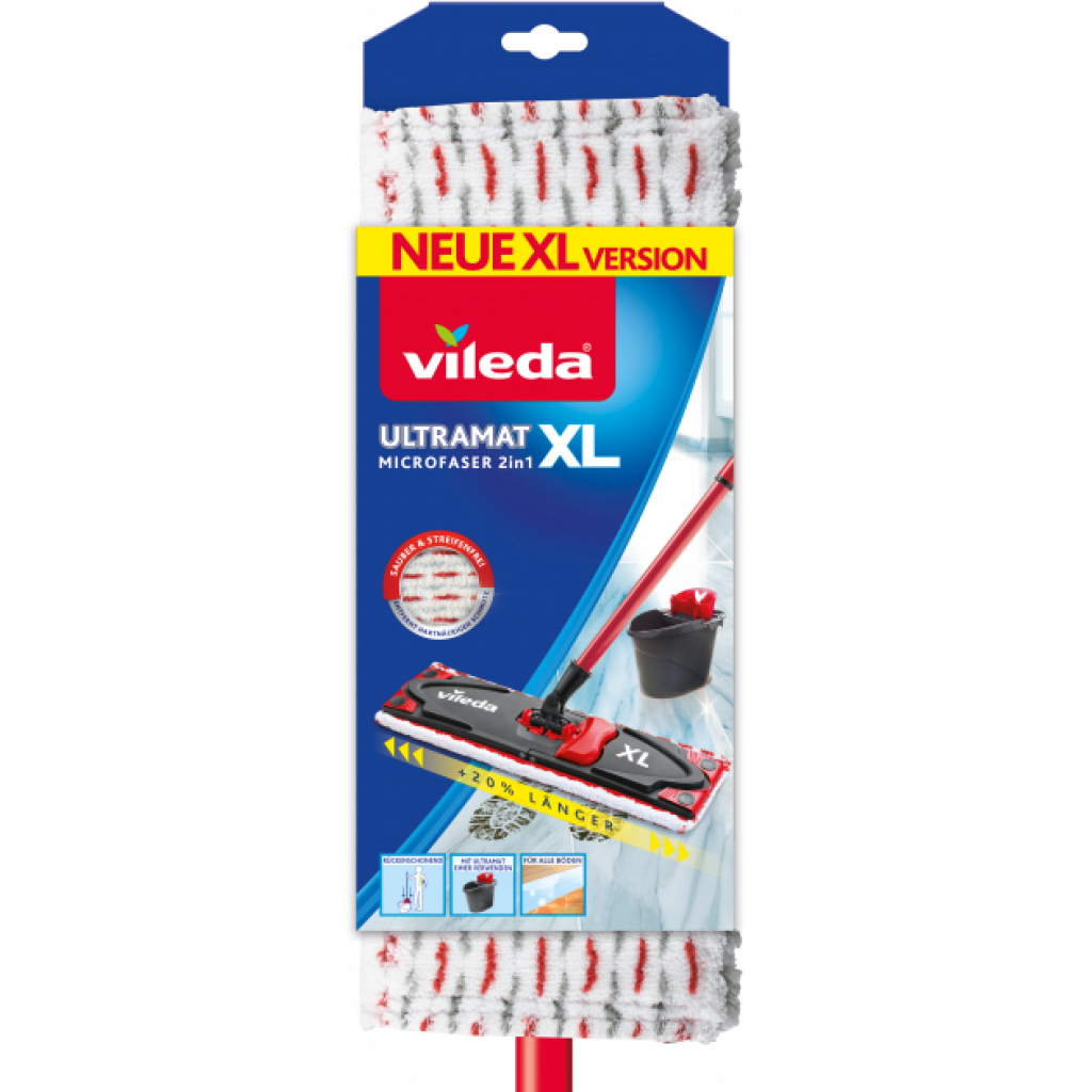 Швабра Vileda UltraMat XL з телескопічною ручкою (4023103212220) - фото 3 Швабра Vileda UltraMat XL з телескопічною ручкою (4023103212220) - фото 3