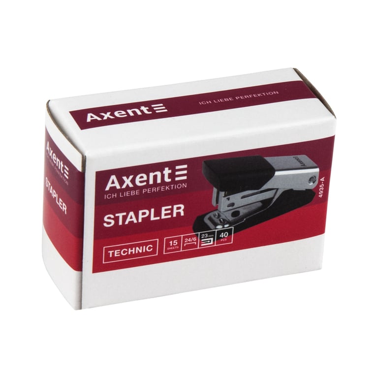 Степлер Axent Technic №24/6 15 аркушів Хром (4935-A) - фото 3