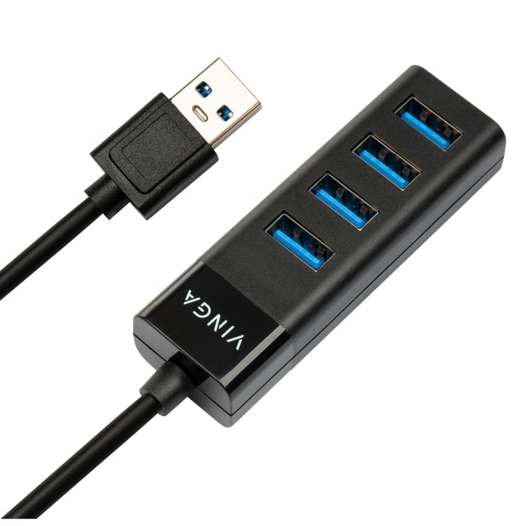 Концентратор Vinga USB3.0 to 4*USB3.0 HUB (VHA3A4) - фото 1