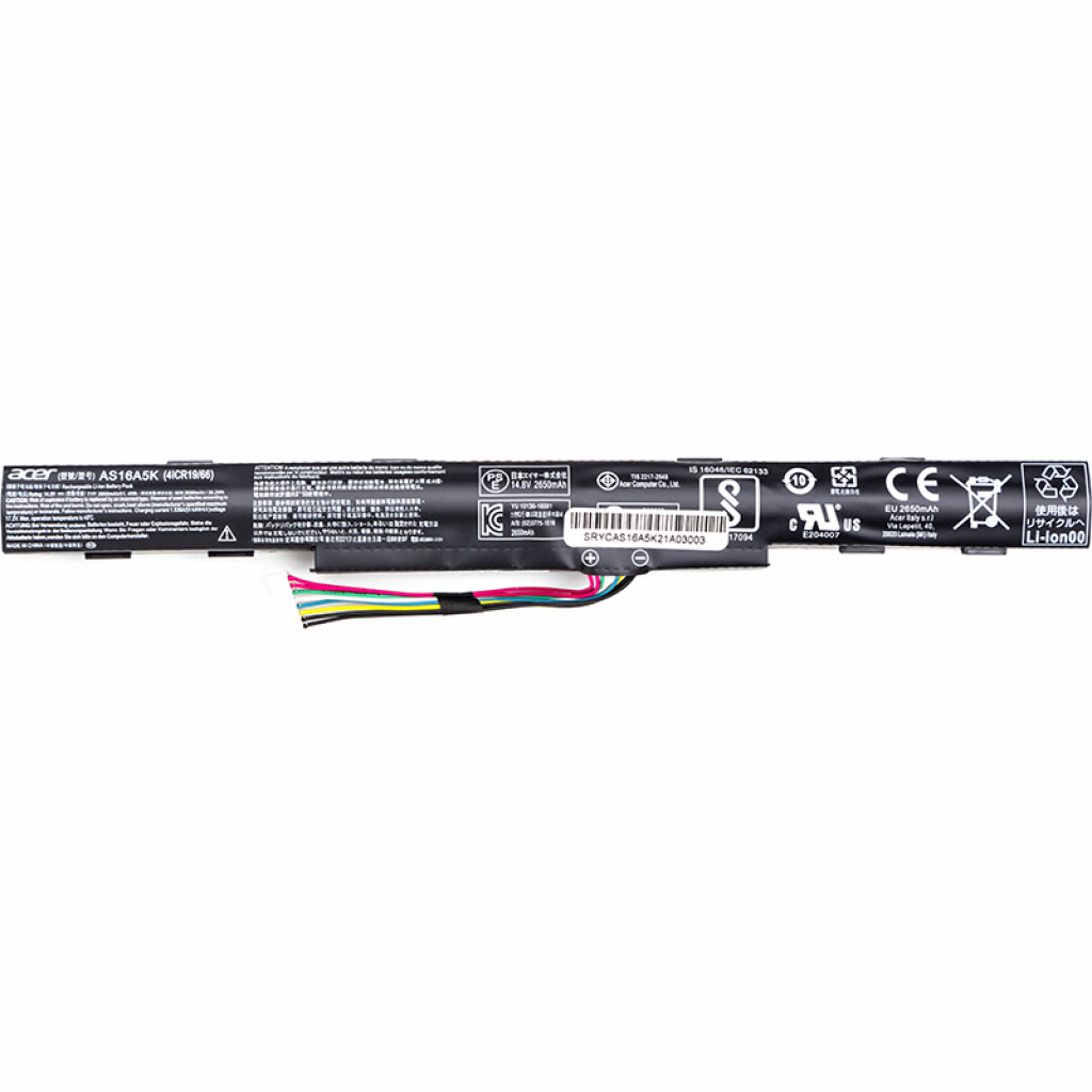 Акумулятор до ноутбука Acer Aspire E15 (AS16A5K) 14.4V 2200mAh (NB410477) - фото 1 Акумулятор до ноутбука Acer Aspire E15 (AS16A5K) 14.4V 2200mAh (NB410477) - фото 1