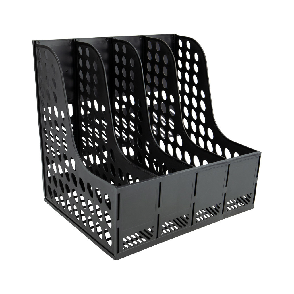 Лоток для паперів Axent вертикальний на 4 відділення збірний чорний (4042-01-A) Лоток для паперів Axent вертикальний на 4 відділення збірний чорний (4042-01-A)