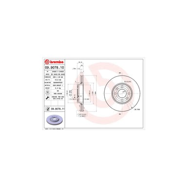 Гальмівний диск Brembo 09.9078.11 - фото 1