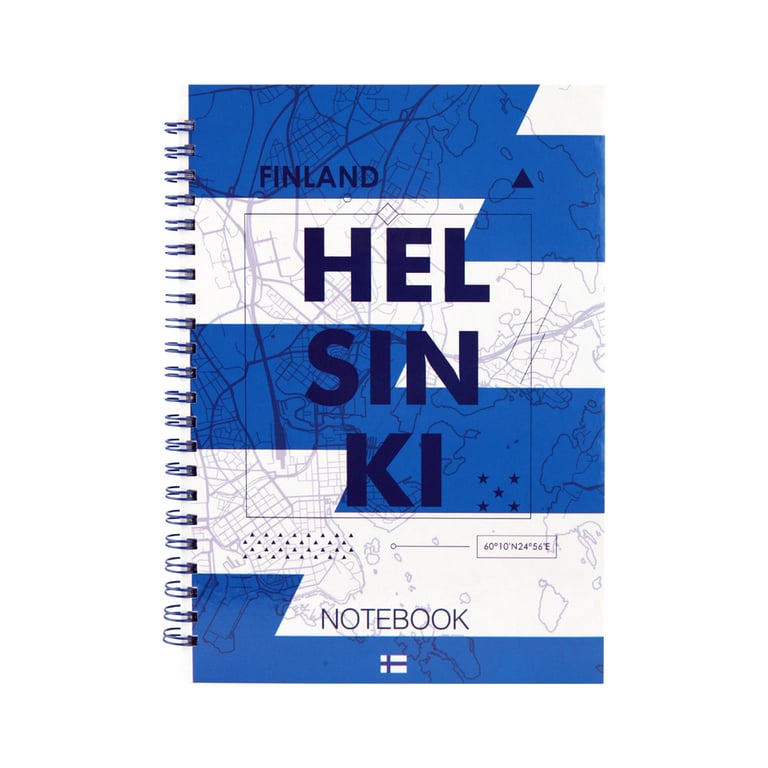 Блокнот Axent на спіралі тверда обкл., А5, 96арк. Helsinki (8032-06-A) - фото 1
