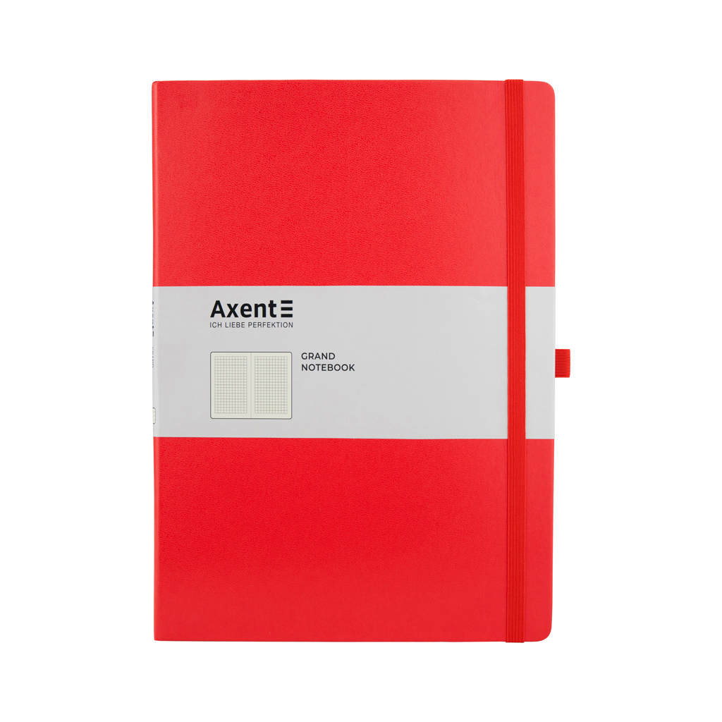 Блокнот Axent Partner Grand, 210х295, 100 арк, кліт, червоний (8203-06-A) Блокнот Axent Partner Grand, 210х295, 100 арк, кліт, червоний (8203-06-A)