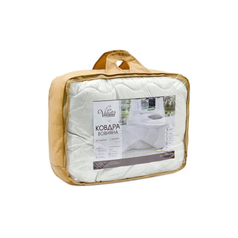 Ковдра Viluta вовняна стьобана Comfort Зима 200х220 (ковдра_comfort_220*200) - фото 2