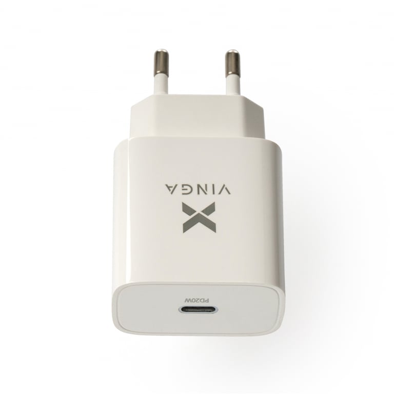 Зарядний пристрій Vinga PD Type-C 20W Charger white (VWCPDC) - фото 2