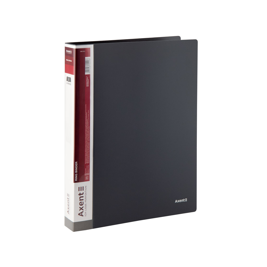Папка на кільцях Axent А4 з 4-ма кільцями 700 мкм 35 мм Сіра (1208-03-A) - фото 1 Папка на кільцях Axent А4 з 4-ма кільцями 700 мкм 35 мм Сіра (1208-03-A) - фото 1