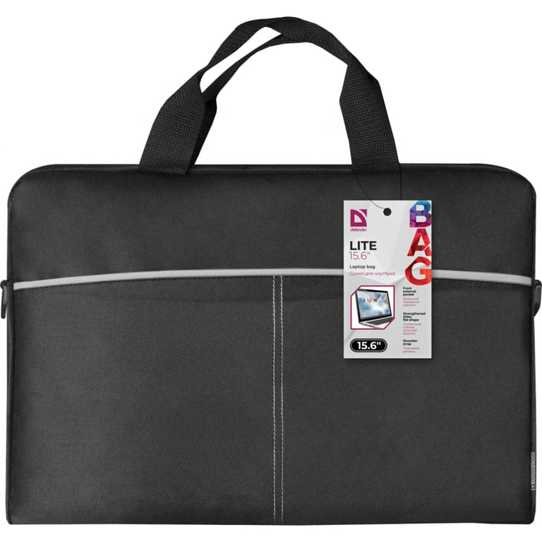 Сумка для ноутбука Defender 15.6" LITE, Black (26086) - фото 8