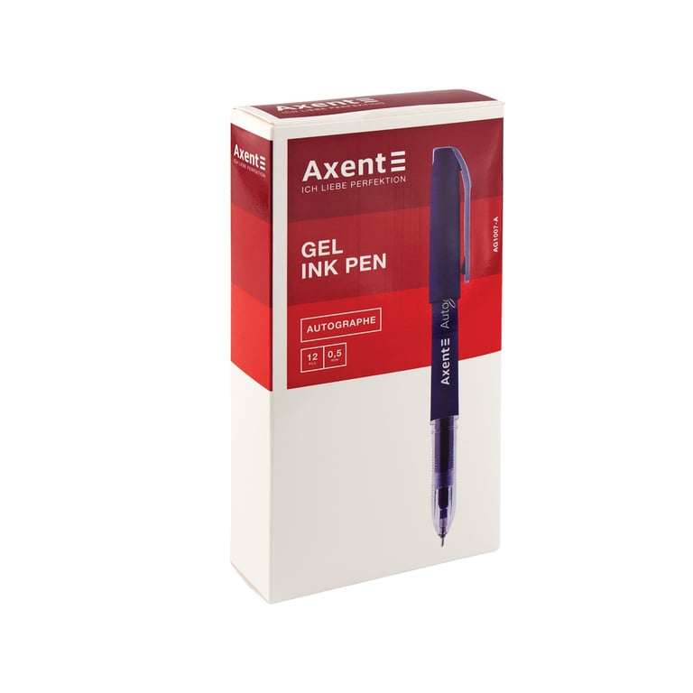 Ручка гелева Axent Autographe 0.5 мм Чорна (AG1007-01-A) - фото 2