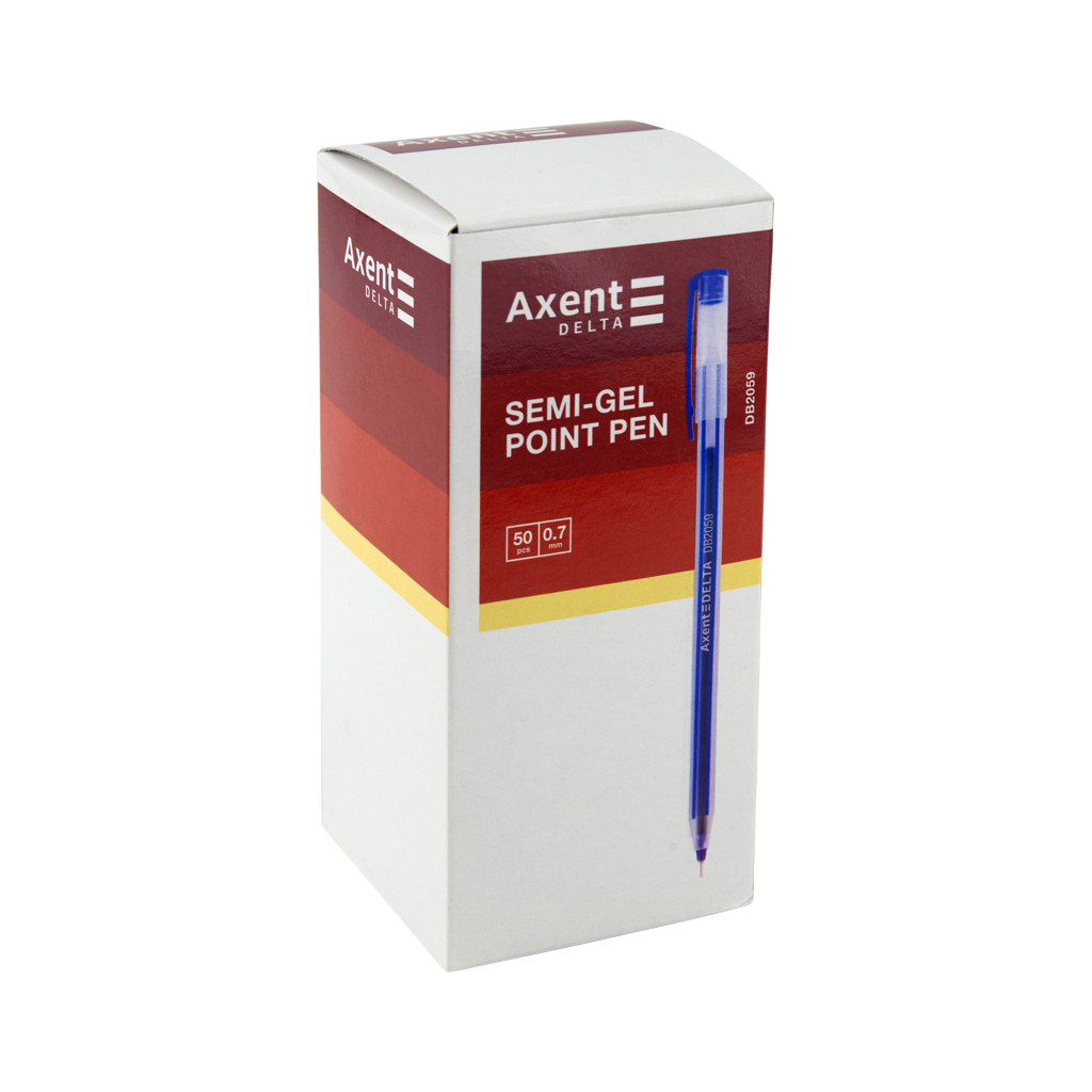 Ручка масляна Delta by Axent Синя 0.7 мм Прозорий корпус (DB2059-02) - фото 2 Ручка масляна Delta by Axent Синя 0.7 мм Прозорий корпус (DB2059-02) - фото 2