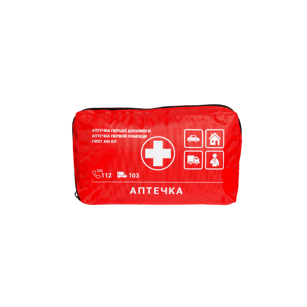Автомобільна аптечка Poputchik згідно ТУ футляр м'який червоний 19х8х14 (02-002-М) - фото 3 Автомобільна аптечка Poputchik згідно ТУ футляр м'який червоний 19х8х14 (02-002-М) - фото 3