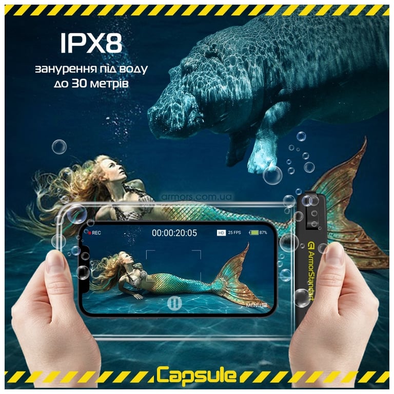 Чохол до мобільного телефона Armorstandart Capsule Waterproof Case Black (ARM59233) - фото 4