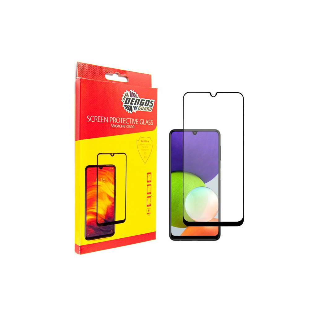 Скло захисне Dengos Full Glue Samsung Galaxy A22 (black) (TGFG-180) - фото 1 Скло захисне Dengos Full Glue Samsung Galaxy A22 (black) (TGFG-180) - фото 1