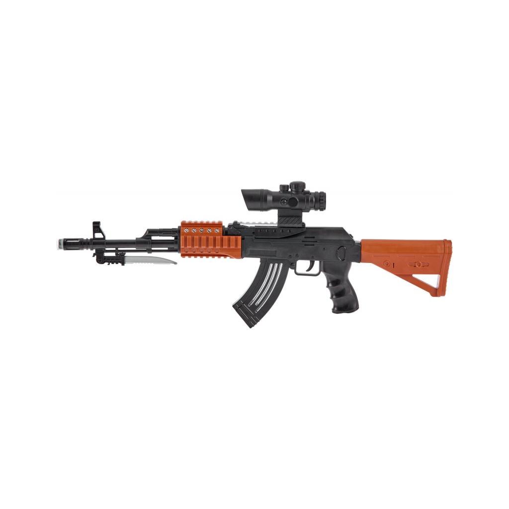 Іграшкова зброя ZIPP Toys Автомат світлозвуковою AK47, чорний (827B) - фото 2 Іграшкова зброя ZIPP Toys Автомат світлозвуковою AK47, чорний (827B) - фото 2