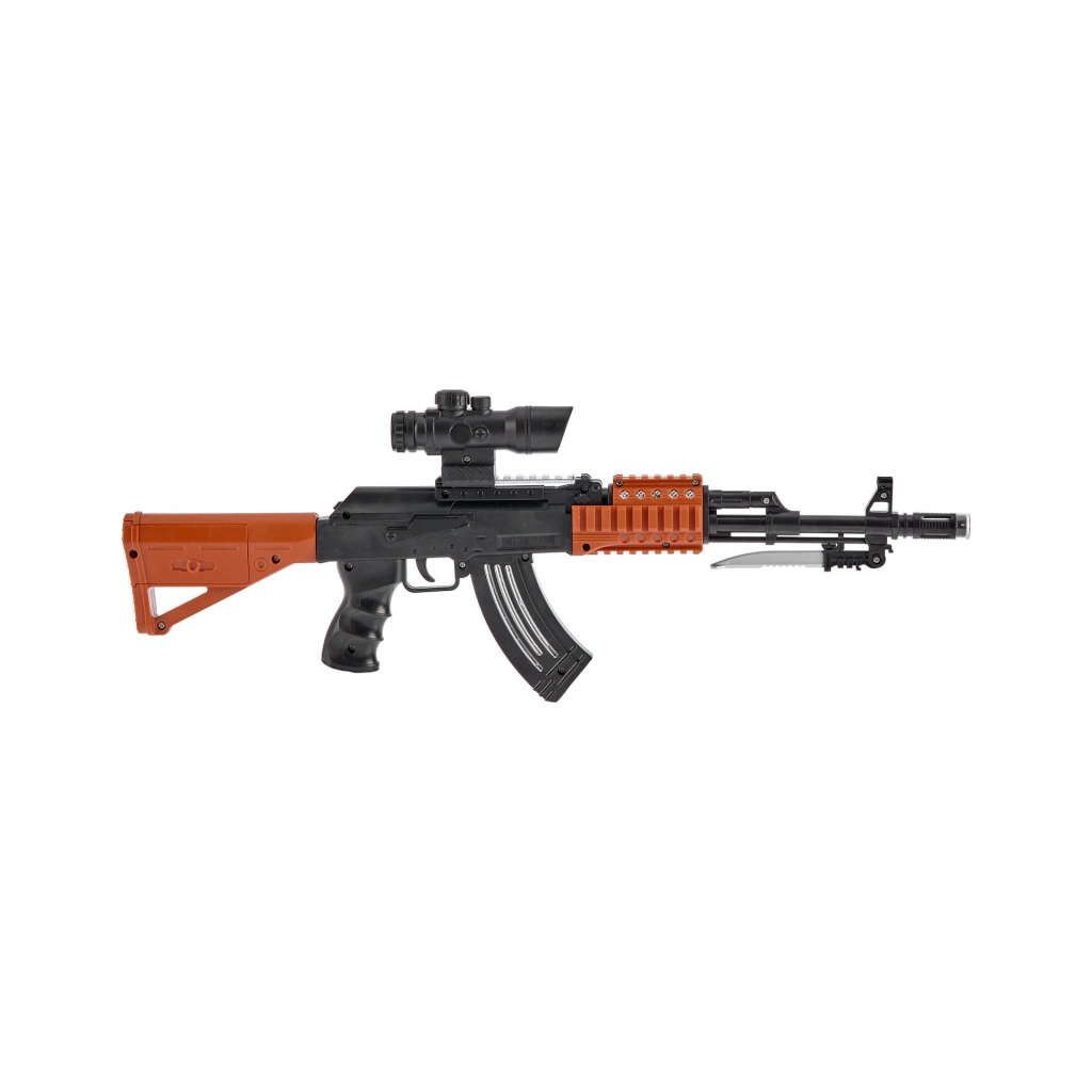 Іграшкова зброя ZIPP Toys Автомат світлозвуковою AK47, чорний (827B) - фото 3 Іграшкова зброя ZIPP Toys Автомат світлозвуковою AK47, чорний (827B) - фото 3