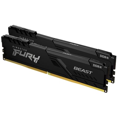 Модуль пам'яті для комп'ютера DDR4 16GB (2x8GB) 3200 MHz Fury Beast Black Kingston Fury (ex.HyperX) (KF432C16BBK2/16) - фото 1