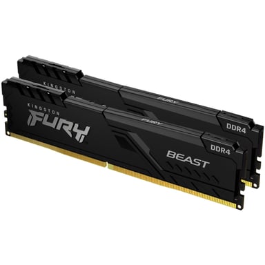 Модуль пам'яті для комп'ютера DDR4 16GB (2x8GB) 3600 MHz Fury Beast Black Kingston Fury (ex.HyperX) (KF436C17BBK2/16) - фото 1