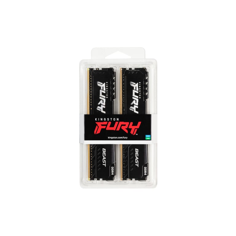 Модуль пам'яті для комп'ютера DDR4 16GB (2x8GB) 3600 MHz Fury Beast Black Kingston Fury (ex.HyperX) (KF436C17BBK2/16) - фото 6