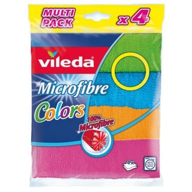Серветки для прибирання Vileda Microfibre Color 4 шт. (4023103192577) - фото 1