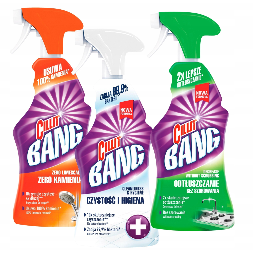 Спрей для чищення ванн Cillit Bang Від цвілі Антиплями + Гігієна 750 мл (5900627042542) - фото 2 Спрей для чищення ванн Cillit Bang Від цвілі Антиплями + Гігієна 750 мл (5900627042542) - фото 2