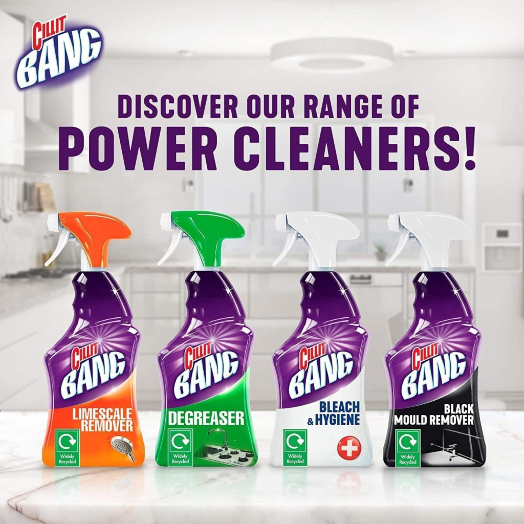Спрей для чищення ванн Cillit Bang Від цвілі Антиплями + Гігієна 750 мл (5900627042542) - фото 3 Спрей для чищення ванн Cillit Bang Від цвілі Антиплями + Гігієна 750 мл (5900627042542) - фото 3