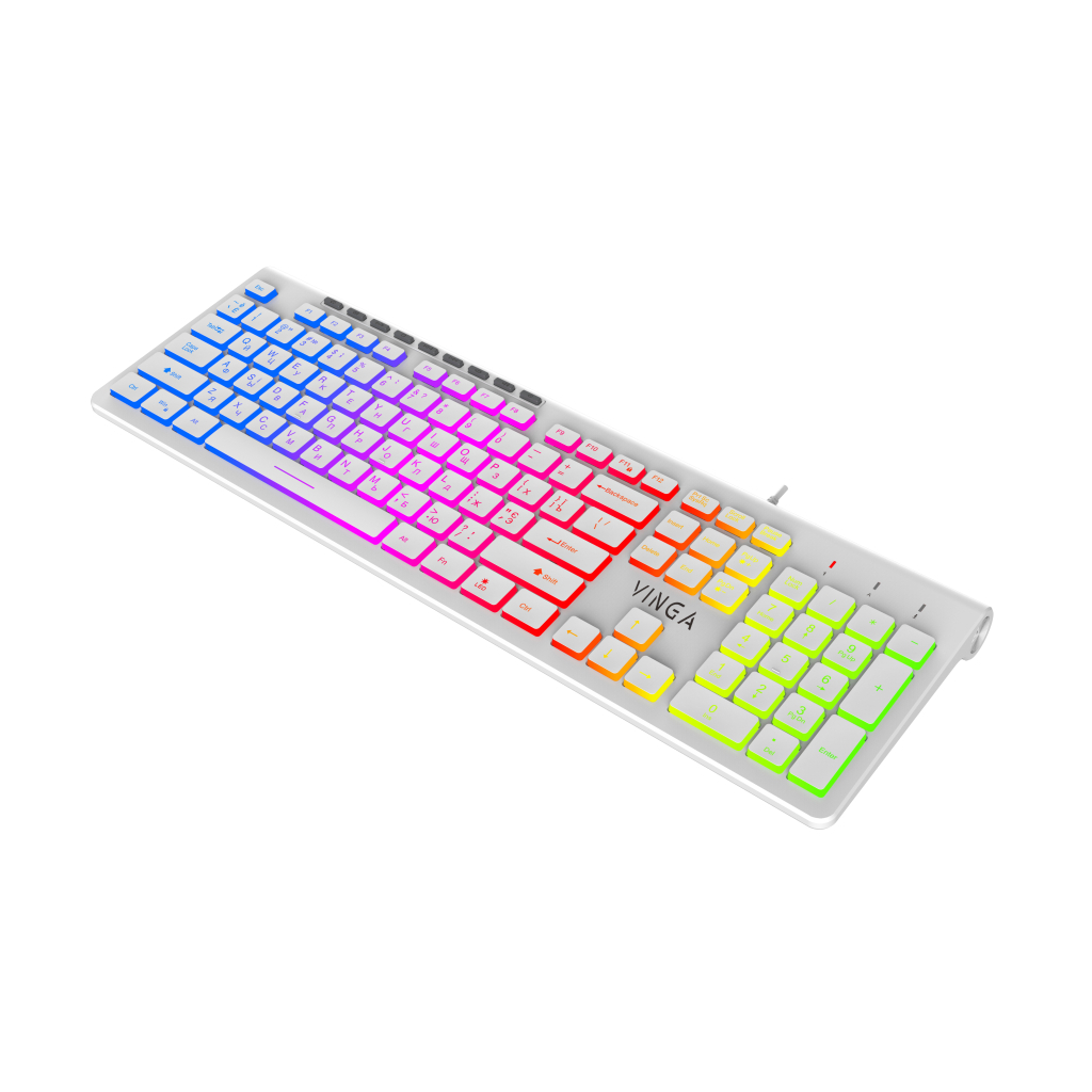Клавіатура Vinga KB-460 White - фото 1 Клавіатура Vinga KB-460 White - фото 1