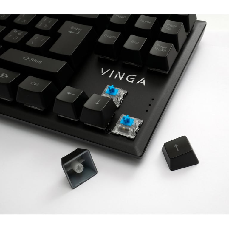 Клавіатура Vinga KBGM-110 87 key LED Blue Switch USB Black (KBGM-110 Black) - фото 7