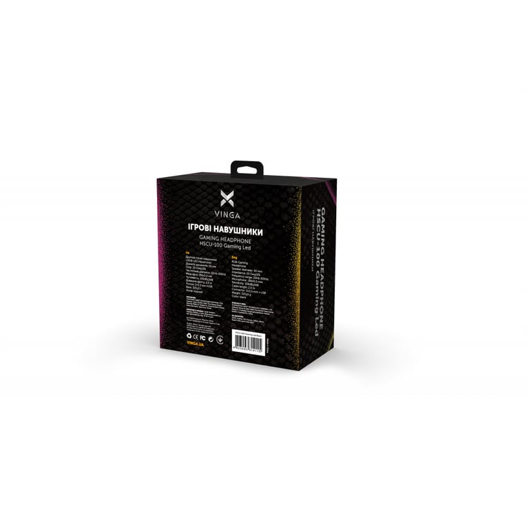 Навушники Vinga HSCU-100 Gaming LED Black (HSCU-100) - фото 5