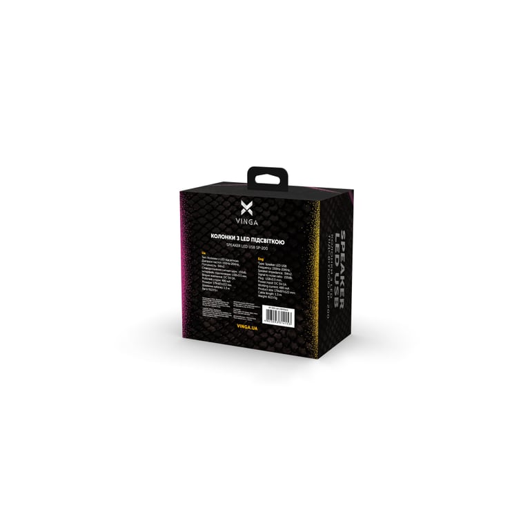 Акустична система Vinga SP-200 LED USB Black - фото 5
