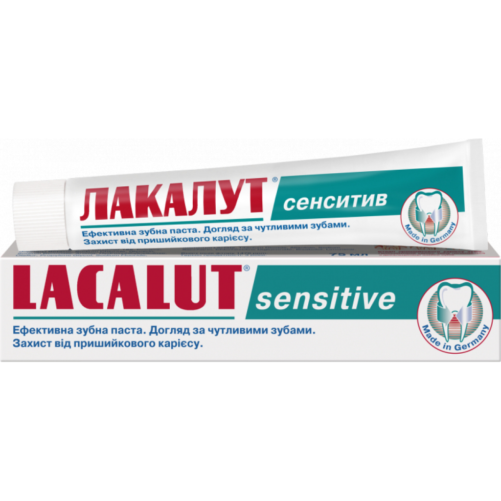 Зубна паста Lacalut sensitive 75 мл (4016369696323) - фото 1