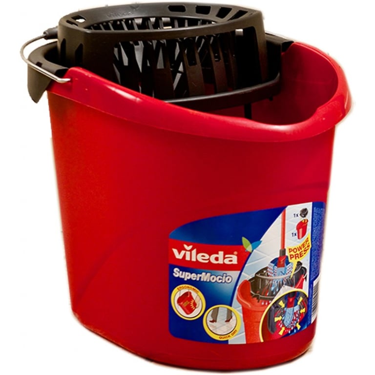 Відро для швабр Vileda Super Mocio з віджимом червоне 10 л (4003790105111) - фото 1