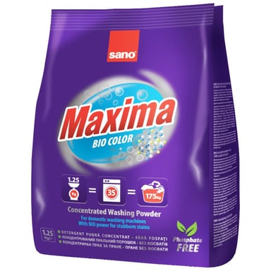 Пральний порошок Sano Maxima Bio Color 1.25 кг (7290000295343) - фото 1