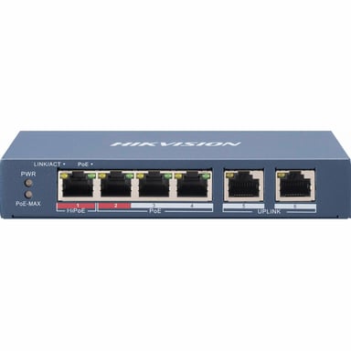 Комутатор мережевий Hikvision DS-3E0106HP-E - фото 1