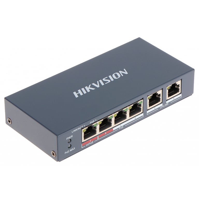 Комутатор мережевий Hikvision DS-3E0106HP-E - фото 2