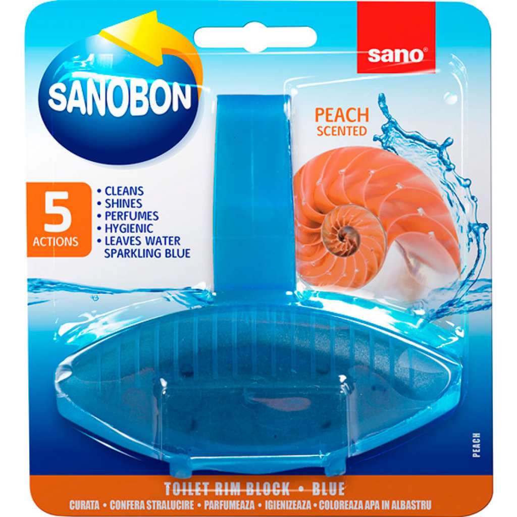 Туалетний блок Sano Персик 55 г (7290005426964) Туалетний блок Sano Персик 55 г (7290005426964)