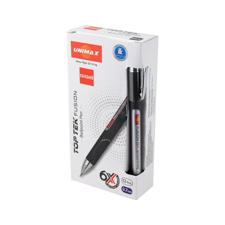 Ручка кулькова Unimax Top Tek Fusion 10 000, чорна (UX-10 000-01) - фото 3