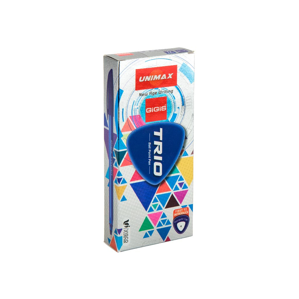 Ручка кулькова Unimax Trio, синя (UX-104-02) - фото 3 Ручка кулькова Unimax Trio, синя (UX-104-02) - фото 3