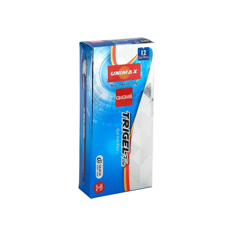 Ручка гелева Unimax Trigel, чорна (UX-130-01) - фото 3