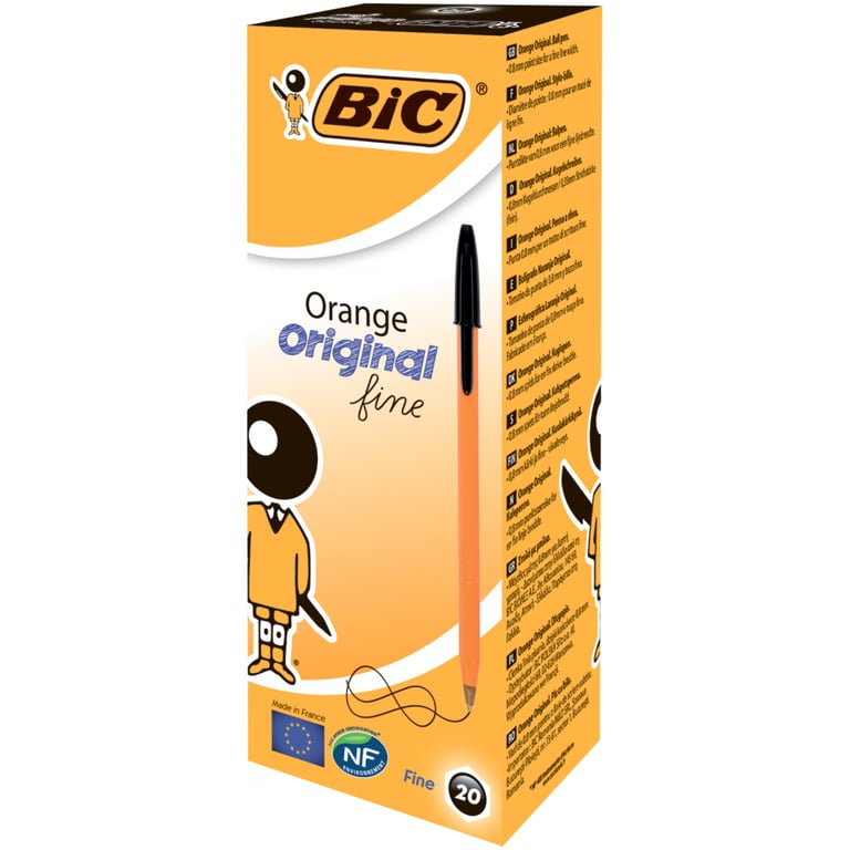 Ручка масляна Bic Orange, чорна (bc1199110114) - фото 2
