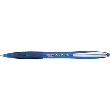 Ручка кулькова Bic автоматична Atlantis з гумовим грипом Синя (bc9021322) - фото 1