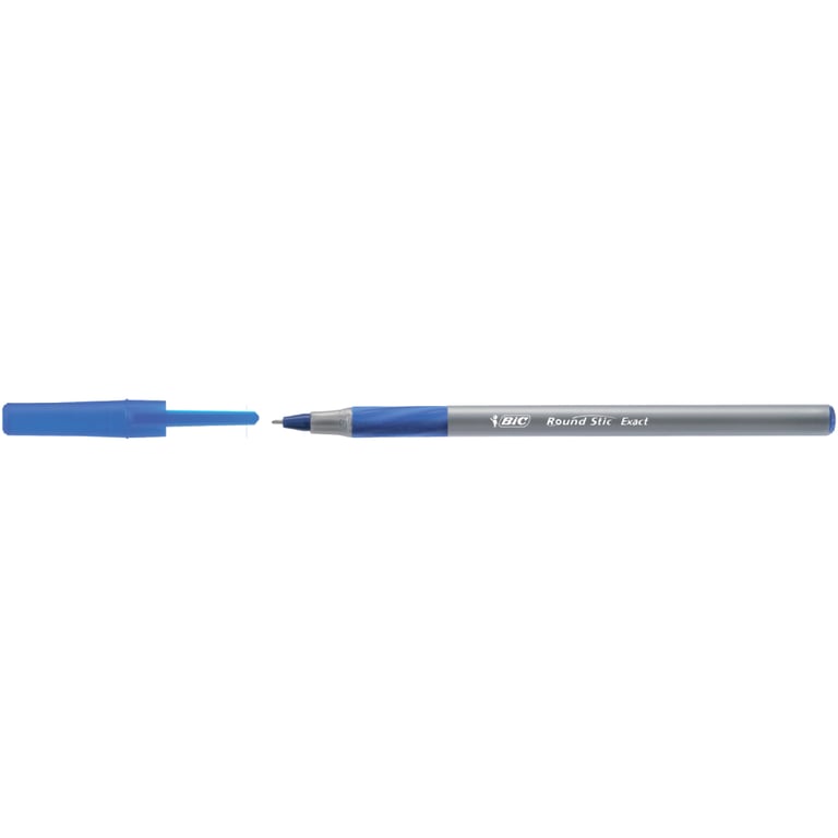 Ручка кулькова Bic Round Stic Exact, синя, 4шт в блістері (bc932857/bc9333702) - фото 2